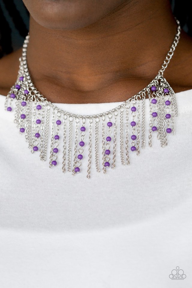 Harlem Hideaway - Purple - Paparazzi Necklace Image