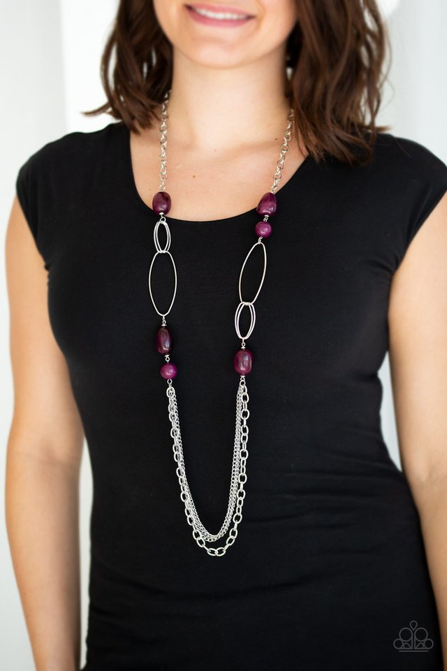 Pleasant Promenade - Purple - Paparazzi Necklace Image