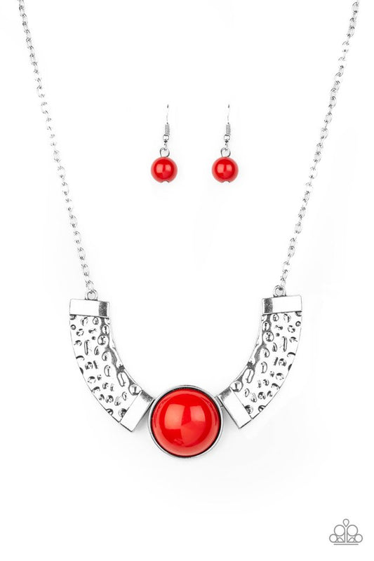 Egyptian Spell - Red - Paparazzi Necklace Image