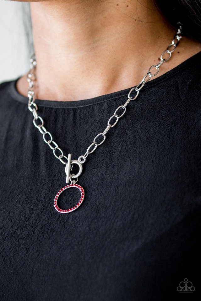 All In Favor - Red - Paparazzi Necklace Image