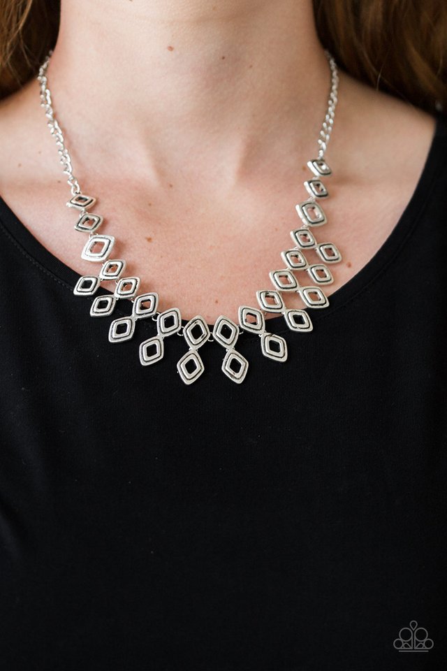 Geocentric - Silver - Paparazzi Necklace Image