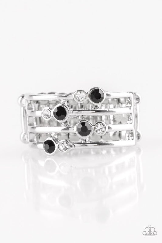 Sparkle Showdown - Black - Paparazzi Ring Image