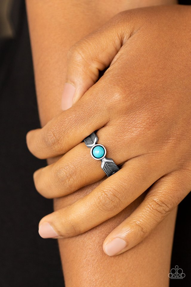 Awesomely ARROW-Dynamic - Blue - Paparazzi Ring Image