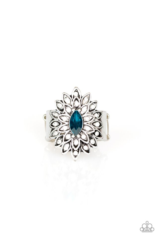 Blooming Fireworks - Blue - Paparazzi Ring Image