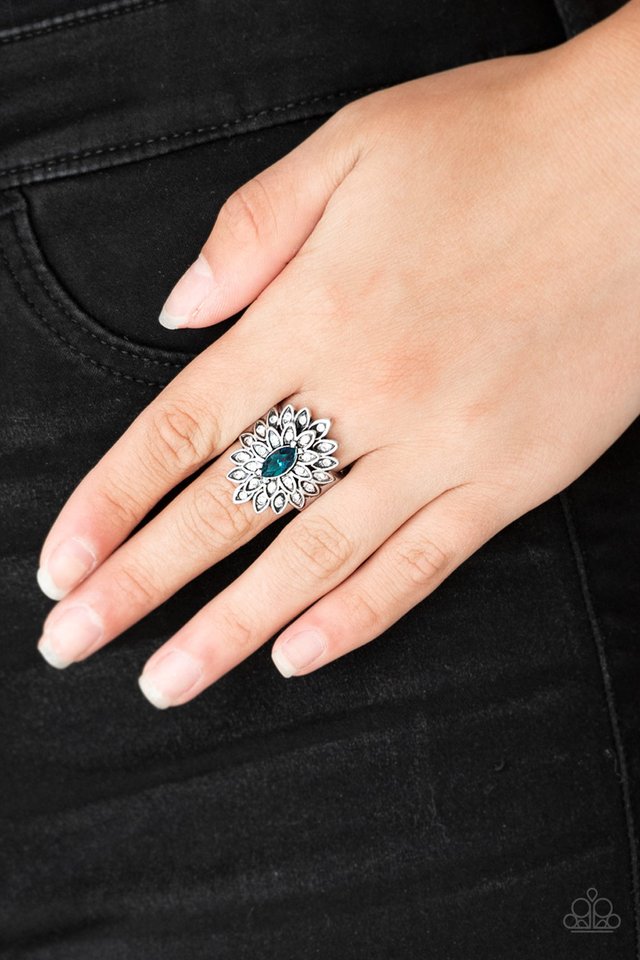Blooming Fireworks - Blue - Paparazzi Ring Image