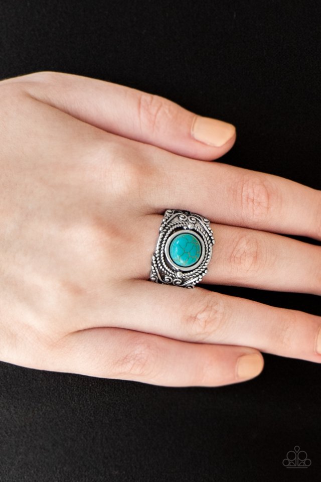 Stand Your Ground - Blue - Paparazzi Ring Image
