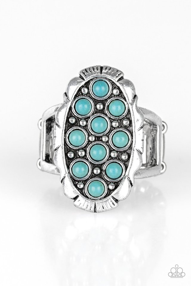 Cactus Garden - Blue - Paparazzi Ring Image