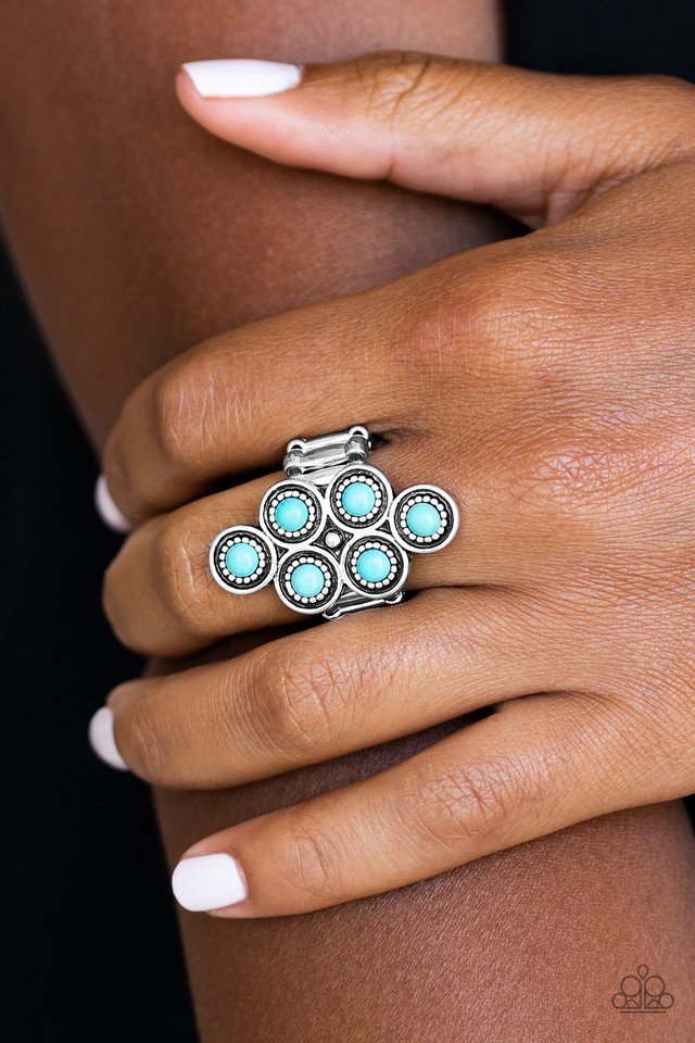 River Rock Rhythm - Blue - Paparazzi Ring Image