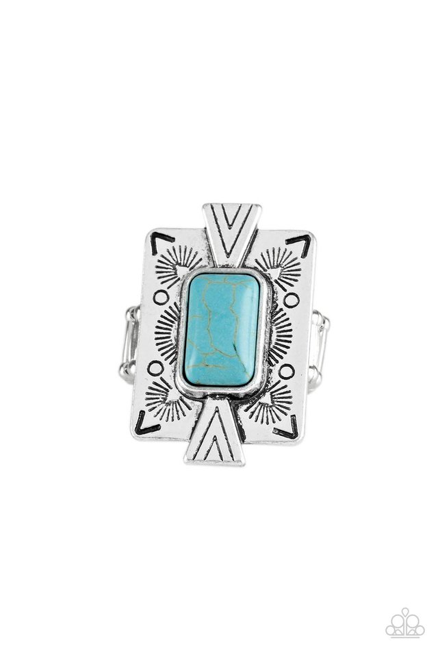 Stone Cold Couture - Blue - Paparazzi Ring Image