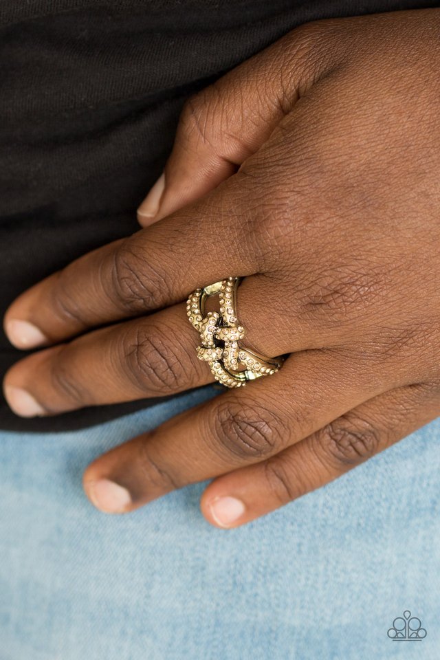 Can Only Go UPSCALE From Here - Brass - Paparazzi Ring Image