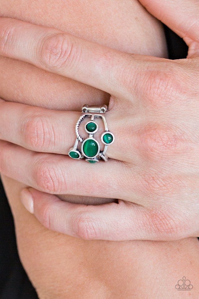 Moon Mood - Green - Paparazzi Ring Image
