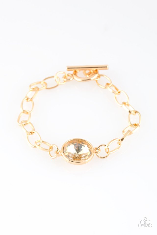 All Aglitter - Gold - Paparazzi Bracelet Image