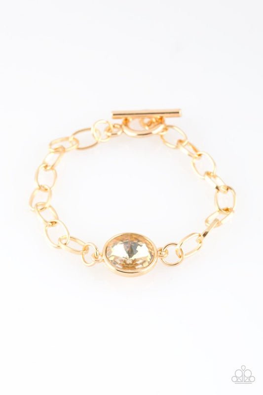 All Aglitter - Gold - Paparazzi Bracelet Image