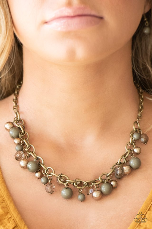 The GRIT Crowd - Green - Paparazzi Necklace Image