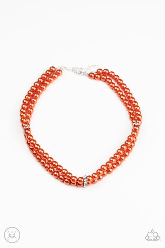 Put On Your Party Dress - Orange - Paparazzi Necklace Image