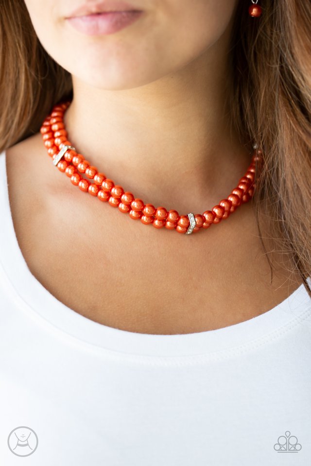 Put On Your Party Dress - Orange - Paparazzi Necklace Image