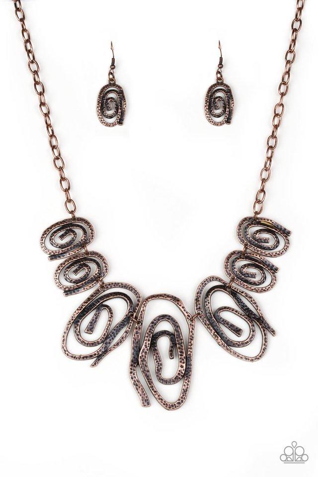 Paparazzi Necklace - My Cave Is Your Cave - Copper