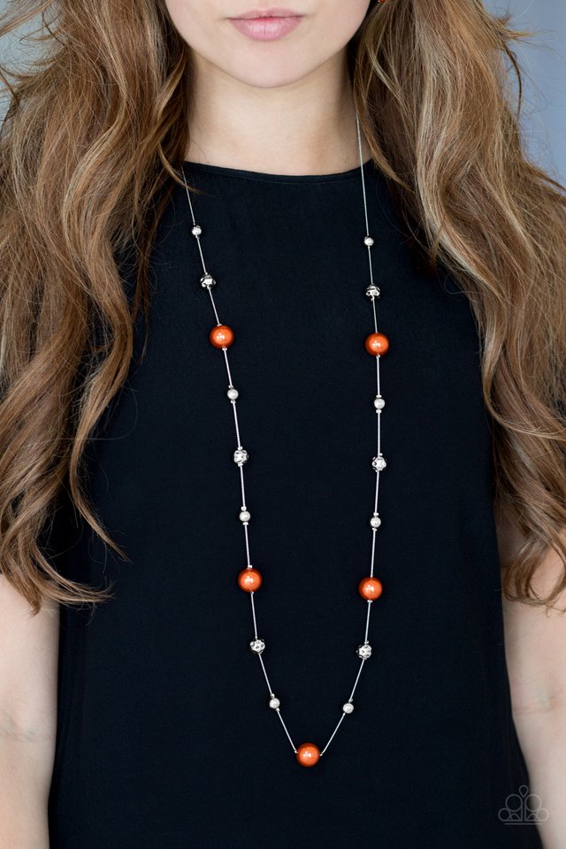 Eloquently Eloquent - Orange - Paparazzi Necklace Image
