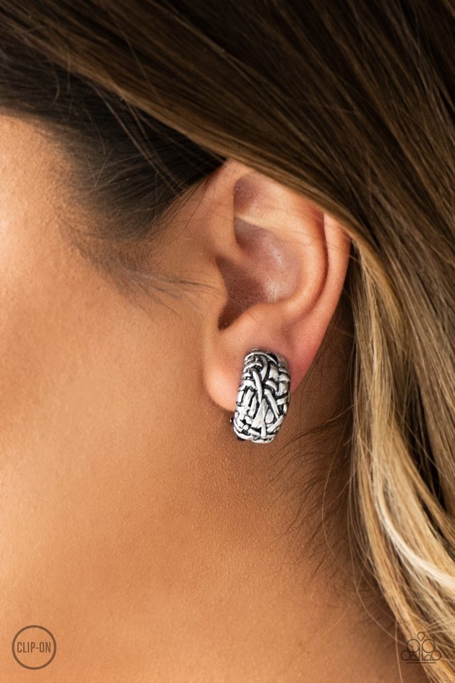 Couture Collision - Silver - Paparazzi Earring Image