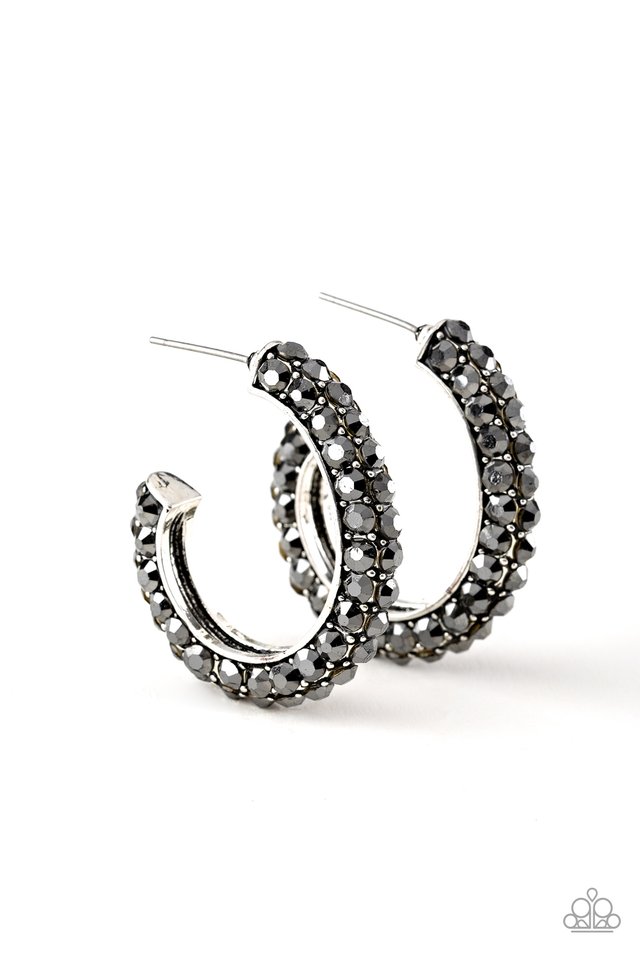 Dont Mind The STARDUST - Silver - Paparazzi Earring Image