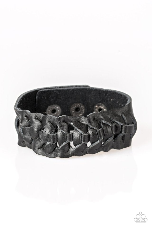 Rustle Up - Black - Paparazzi Bracelet Image