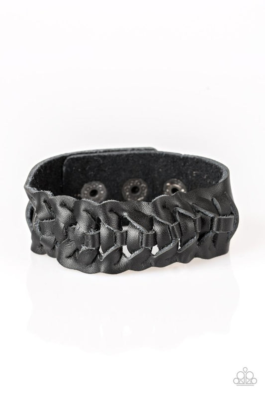 Rustle Up - Black - Paparazzi Bracelet Image
