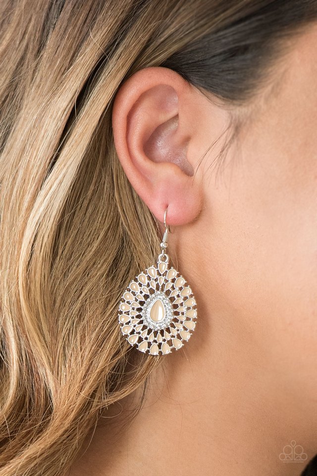 City Chateau - Brown - Paparazzi Earring Image