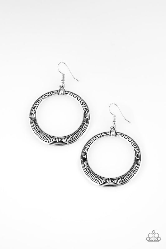 Mayan Mantra - Silver - Paparazzi Earring Image