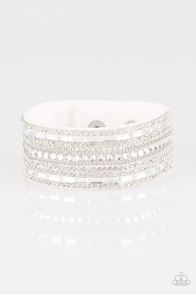 Rebel Radiance - White - Paparazzi Bracelet Image