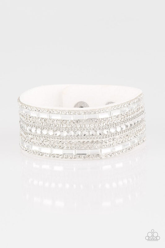 Rebel Radiance - White - Paparazzi Bracelet Image