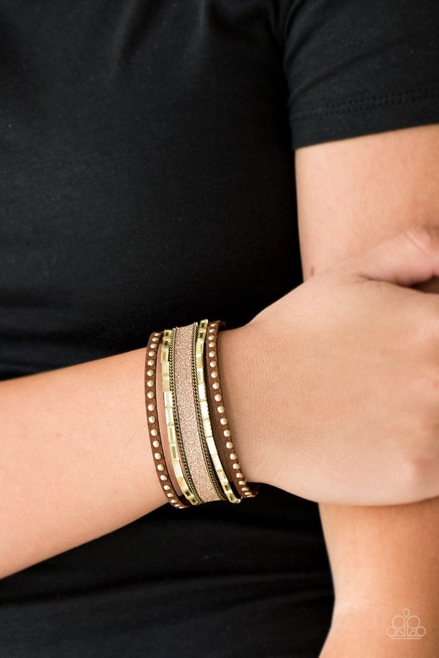 Seize The Sass - Brass - Paparazzi Bracelet Image