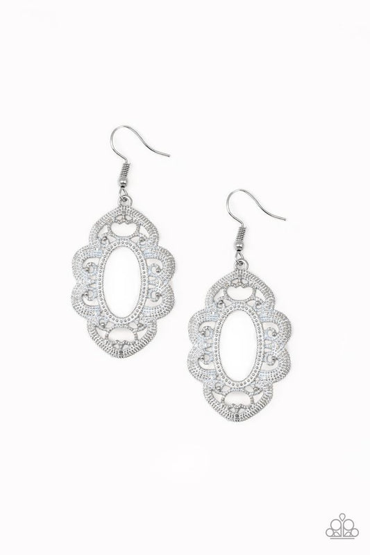 Mantras and Mandalas - White - Paparazzi Earring Image