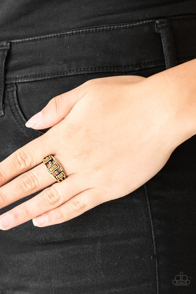 Noble Nova - Brass - Paparazzi Ring Image
