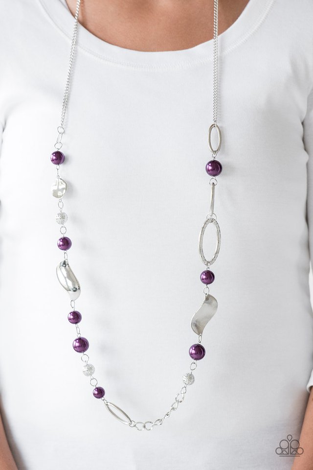 All About Me - Purple - Paparazzi Necklace Image