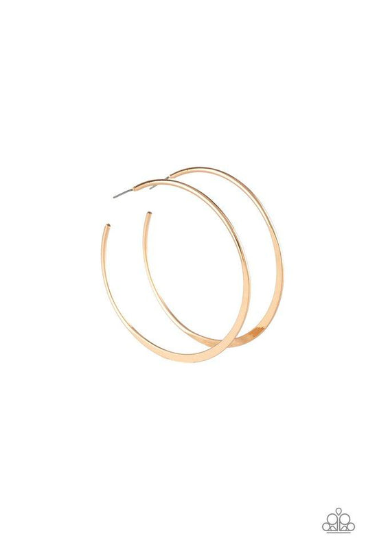 Paparazzi Earring ~ Hoop Hero - Gold