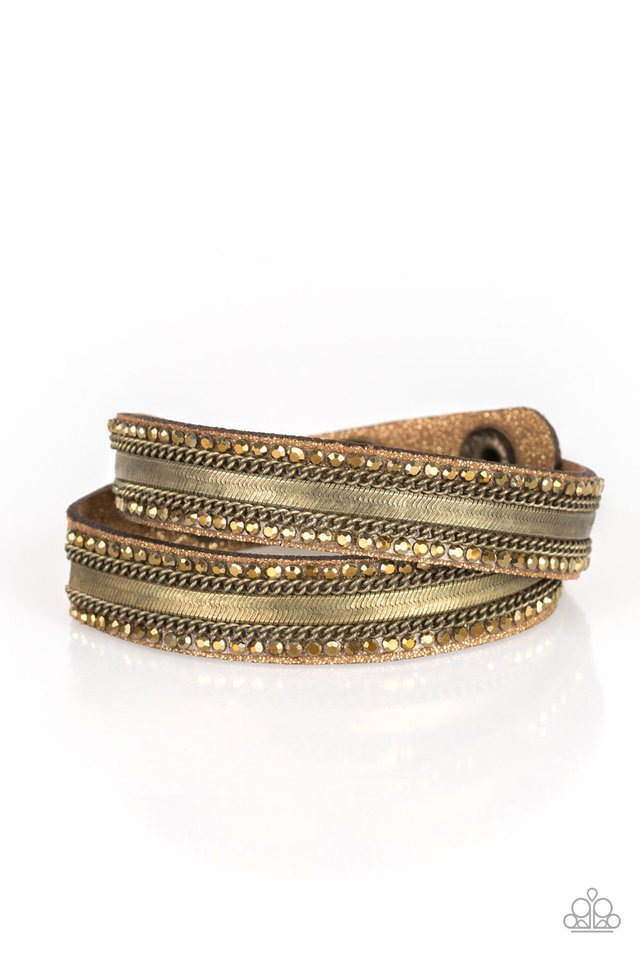 Rocker Rivalry - Brass - Paparazzi Bracelet Image