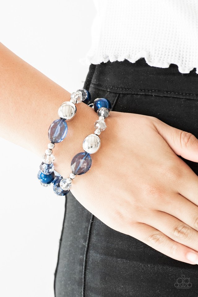 Downtown Dazzle - Blue - Paparazzi Bracelet Image