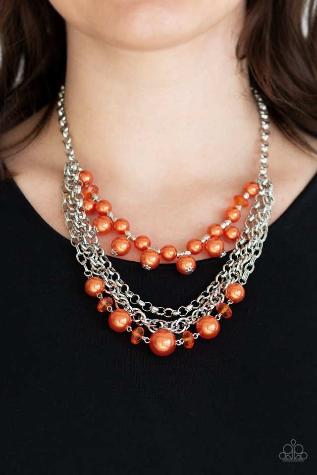 Rockin Rockette - Orange - Paparazzi Necklace Image