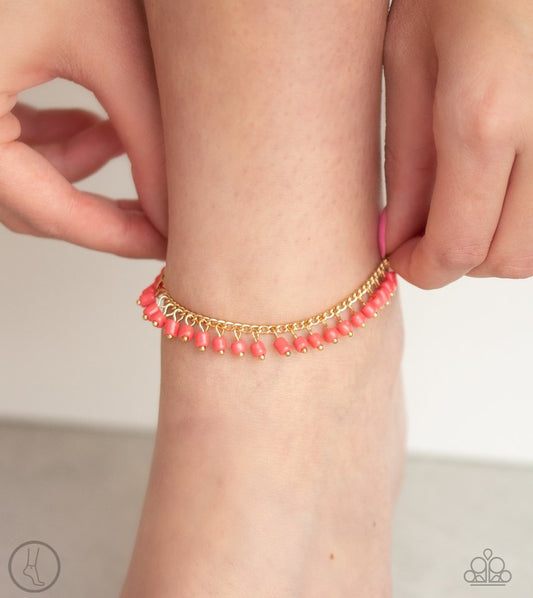 Paparazzi Anklet ~ Mermaid Mix - Orange