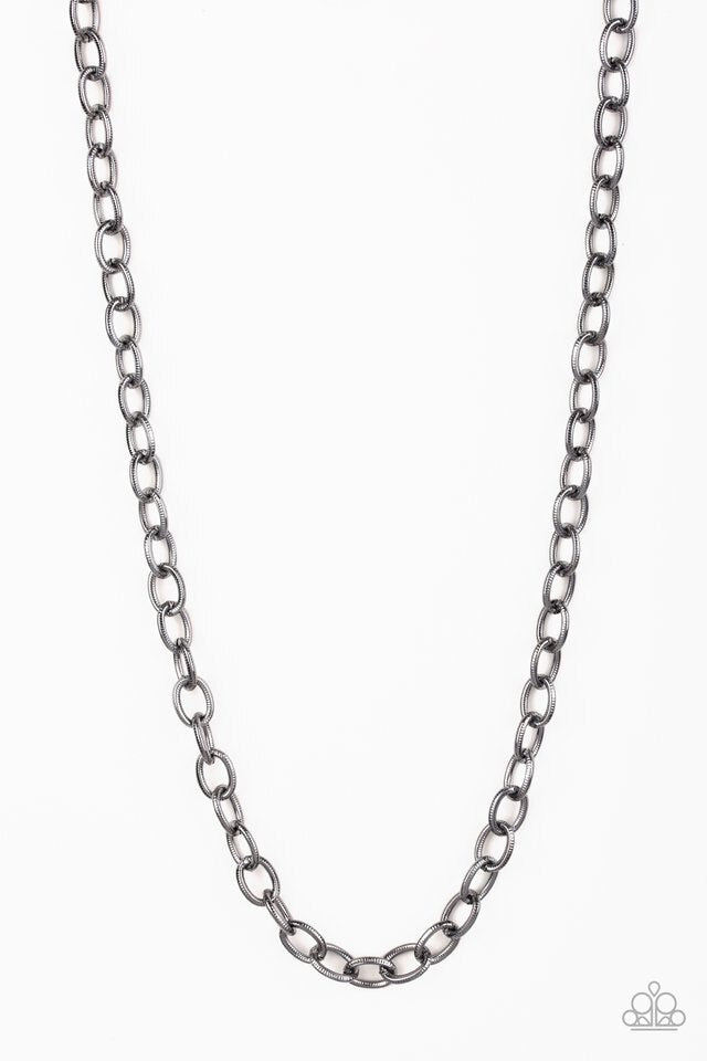 Men's Paparazzi Necklace ~ Courtside Seats - Black