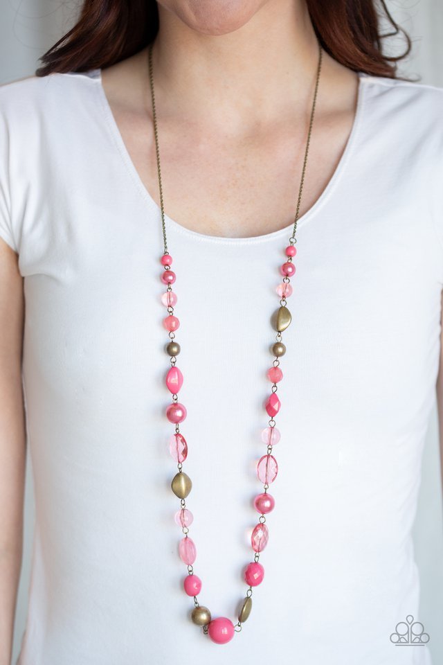 Paparazzi Necklace ~ Secret Treasure - Pink