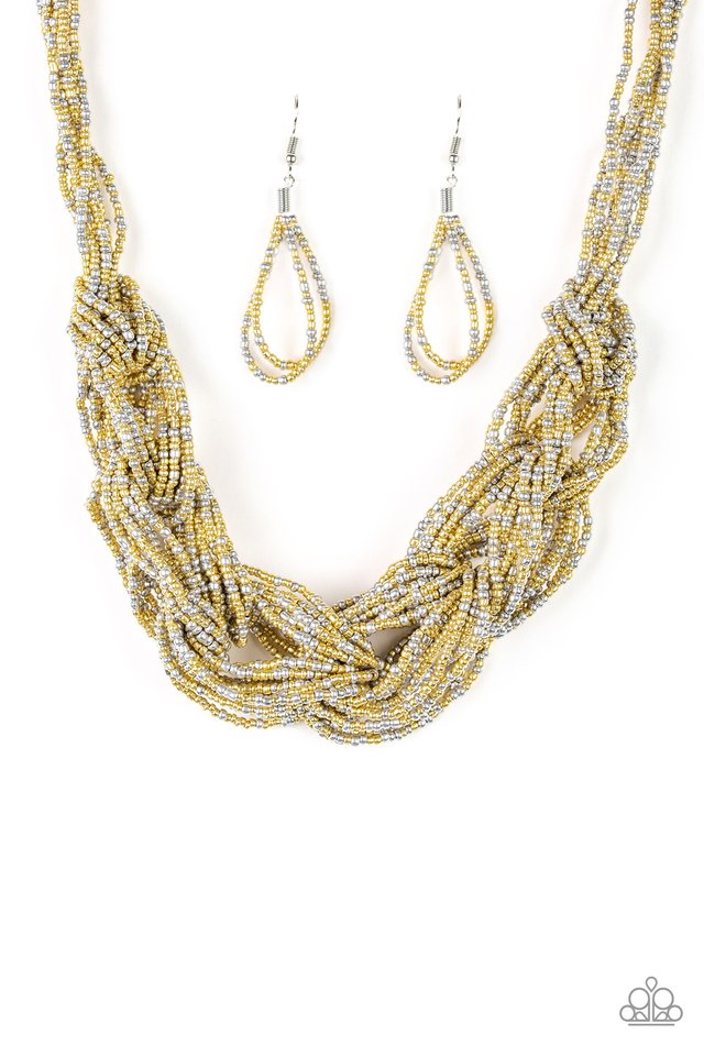 City Catwalk - Gold - Paparazzi Necklace Image