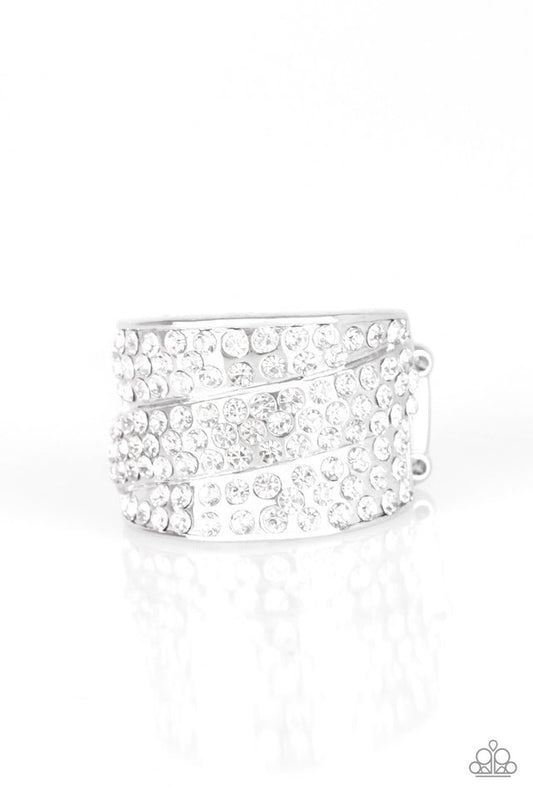 The Millionaires Club - White - Paparazzi Ring Image