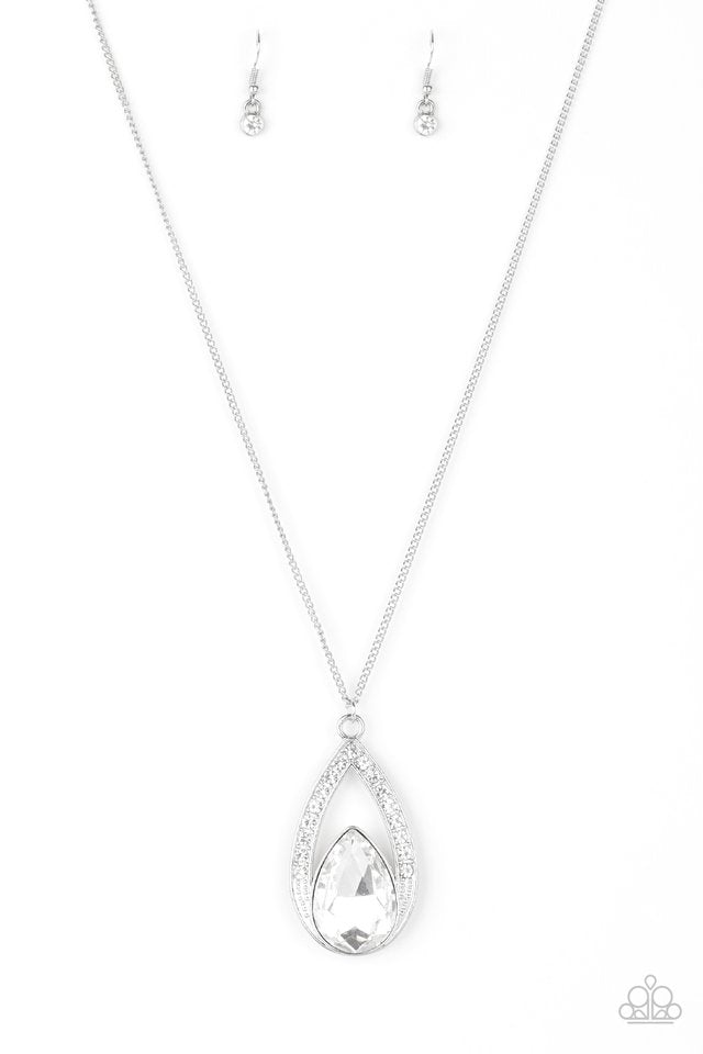 Notorious Noble - White - Paparazzi Necklace Image