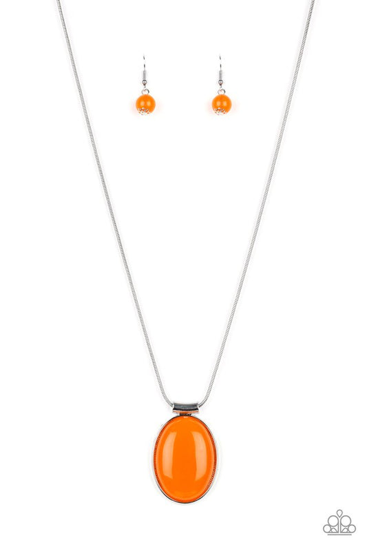 Rising Stardom - Orange - Paparazzi Necklace Image