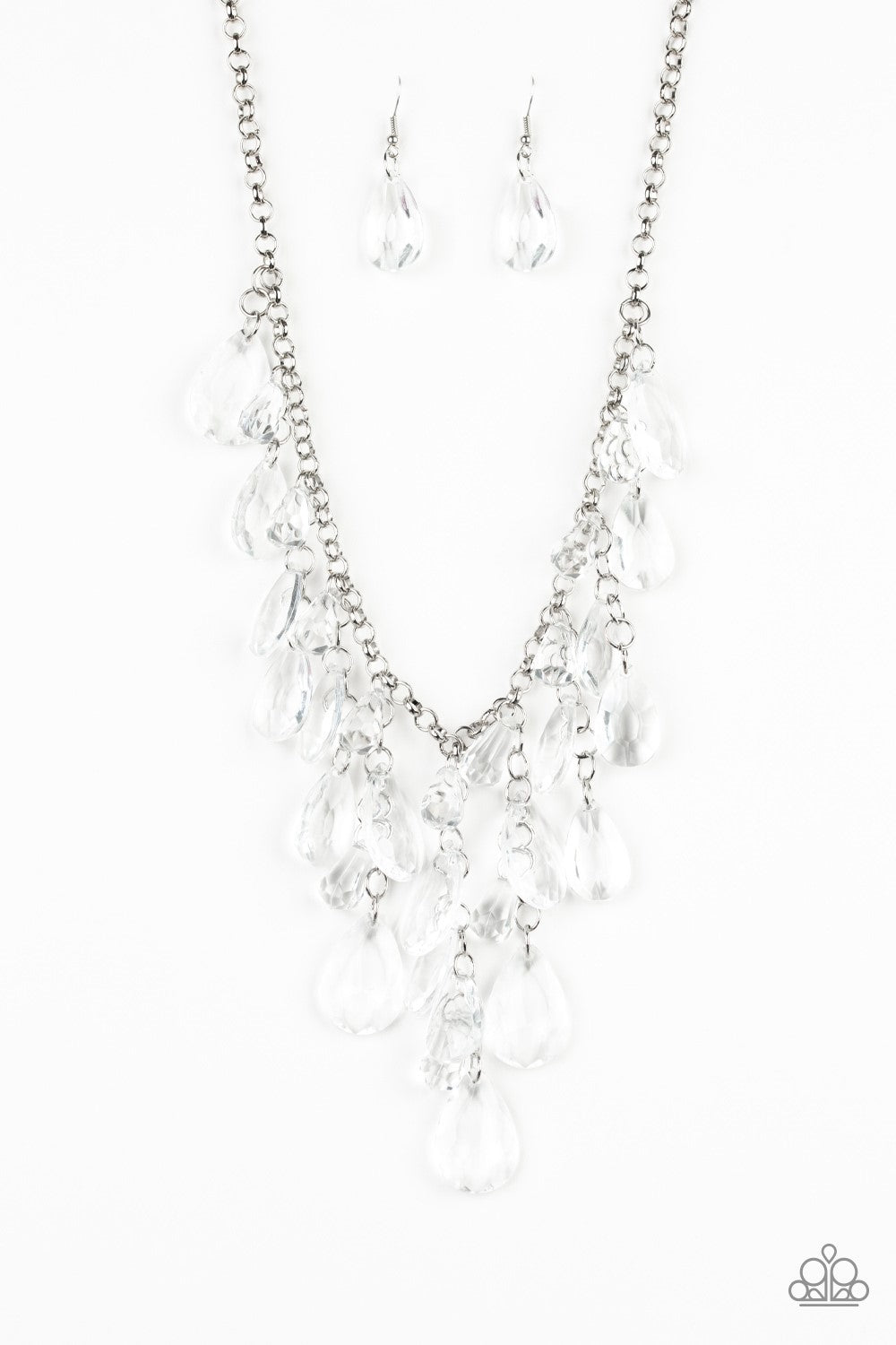 Paparazzi Necklace ~ Irresistible Iridescence - White