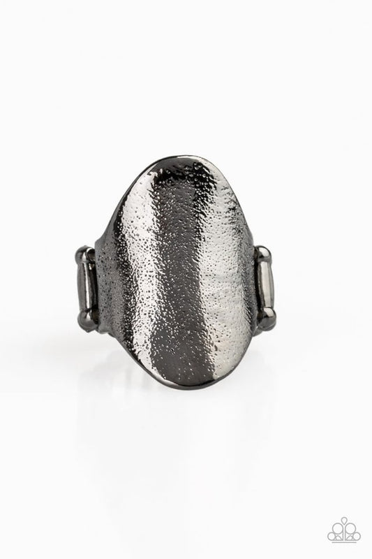 Metro Mirror - Black - Paparazzi Ring Image