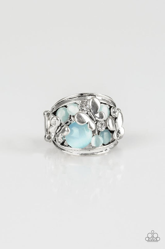 FLUTTER Me Up - Blue - Paparazzi Ring Image