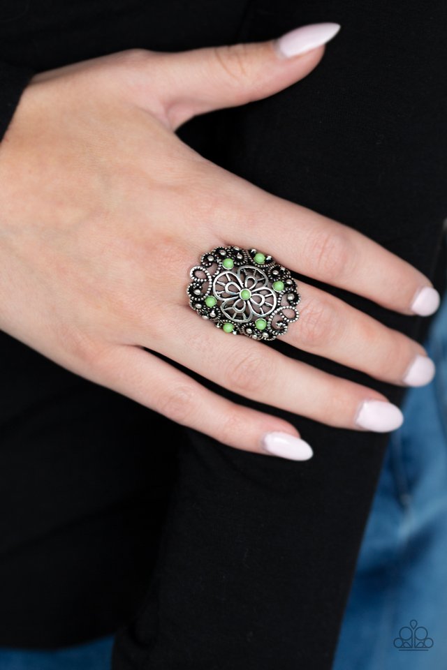 Floral Fancies - Green - Paparazzi Ring Image