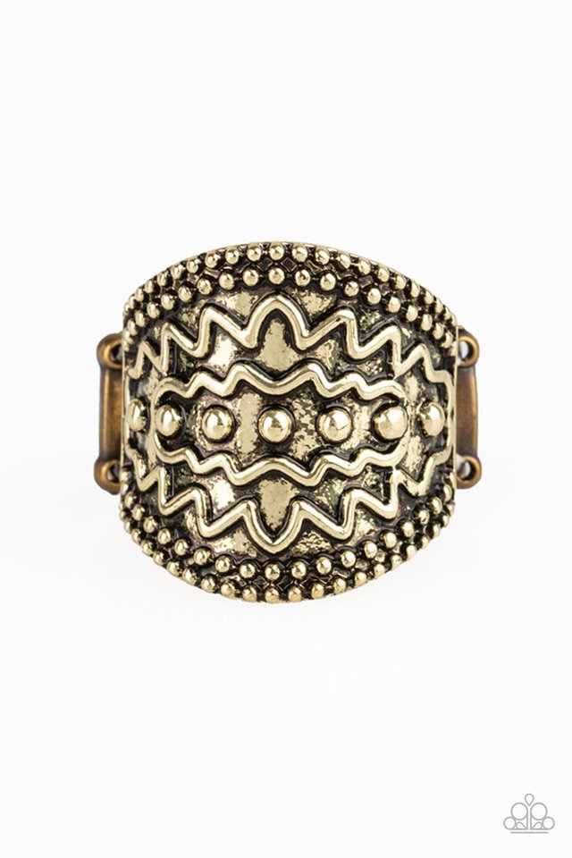 Island Rover - Brass - Paparazzi Ring Image